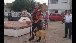 Emotivo homenaje y despedida al perro rescatista Milo