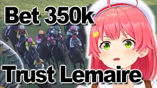 Miko bets 350k yen, the amount determined by the 35P survey, on one horse [hololive/ Eng sub]