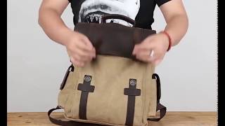 15 Inch Canvas Laptop Backpack -- Woosir