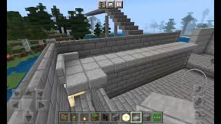 Minecraft. I'm building a bridge. Part 7