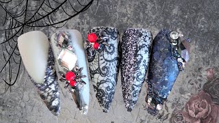 Gorgeous Gothic Nails! | Nail Foils | Dramatic Nails | #spookyseason