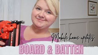 Board and Batten Feature Wall | Hallway Makeover | Single Wide Trailer | Mobile Home Updates