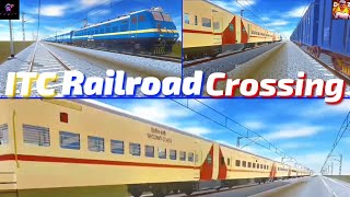 Railway Gate Indian train crossing3d Utkarsh train departure