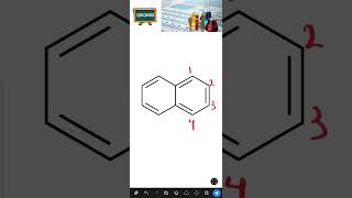 Numeración de los carbonos del naftaleno #naftaleno #química