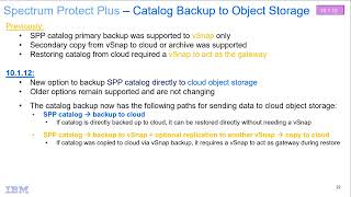 IBM Spectrum Protect Plus 10.1.12 Catalog backup to Object Storage – Demo