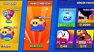 YILBAŞI HEDİYELERİNİ UNUTMAYIN ! TOPLAM 14 MEGA KUTU AÇTIM ( BRAWL STARS YENİ KARAKTER GELDİ )