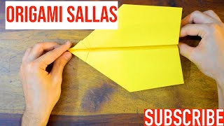 Origami Sallas (Paper Airplane) Tutorial - How to make an Origami Sallas Plane