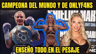 BOXEADORA PROMOCIONA su 0NLYF4NS en el PESAJE| EBANIE BRIDGES CONQUISTA el MUNDO