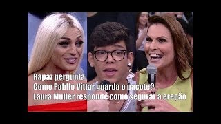 Pabllo Vittar conta como guarda o pacote - Platéia CAI NA RISADA no altas horas