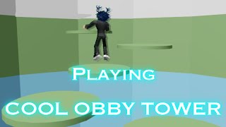 Playing “Cool Obby Tower” on Roblox!