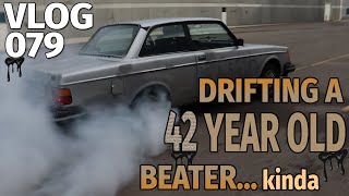 ATTEMPTING TO DRIFT A 42 YEAR OLD CAR (VOLVO 242 GT) | VLOG 079