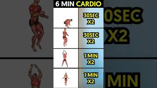 6 min cardio workout for beginners #workout