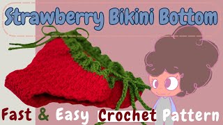 Crochet Strawberry Bikini Bottom -Fast And Easy