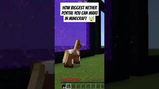 HOW BIGGEST NETHER PORTAL YOU CAN MAKE IN MINECRAFT| NETHER PORTAL VS ENDER PORTAL