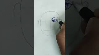 How to draw human face easy#shortsviral#shortschallenge👍👍👍