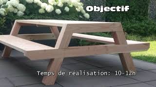 Construction  d'une table de pique-nique design