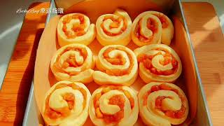 苹果肉桂面包卷/  Apple cinnamon roll#breakfast #baking #bread #toast