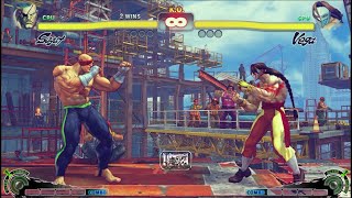 VEGA VS SAGAT |  CPU VS CPU Ultra Street Fighter IV  (Hardest AI)