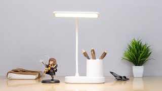 WEIRD WOLF Plastic 3 Colour Mode Rechargeable Led Study/Table/Desk Lamp For Study, With Pen Holder,