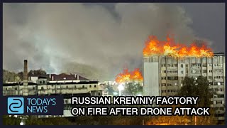 Russian Kremniy factory on fire after drone attack – video, photo