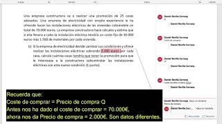 Ejercicios de costes (1): ¿Producir o comprar?