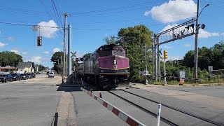 MBTA Extra- F40PH-3C #1026 Leads the Geo Train at Plain Street!!!