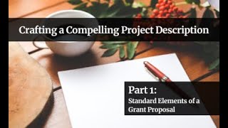 Standard Elements of a Grant Proposal