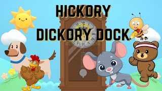 Hickory Dickory dock | Nursery rhymes and kids poem song | children cartoon lyrics