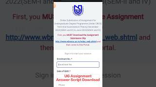 NSOU UG Assignment Answer Script Download ✅ #nsou #bdp #shorts