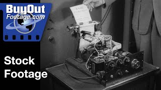 Miracle Machine Transmits Newspaper Facsimile By Radio 1938 | Stock Footage