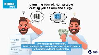 NOBEL PM - Screw Compressors with the Highest Energy Savings and IE4 Permanent Magnet Motors