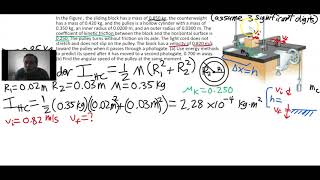 Conservation of Energy with Rotation Long Problem