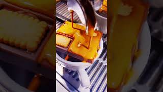 Will 10.000$ Espresso Machine melts a chocolate with biscuit???#coffee #chocolate #biscuit #shorts