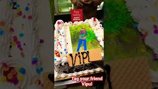 Happy birthday #shorts #ytshorts #chocolatecake #decoration #making #status #cake #name #vipul