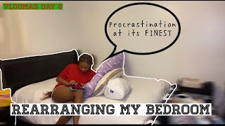 Vlogmas Day 8: Rearranging My Bedroom | Risha Tonae'