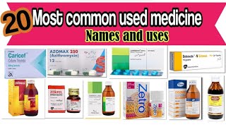 MOST COMMON MEDICINES FOR GENERAL MEDICAL PRACTICE|NAMES AND USES|medical knowledge pk