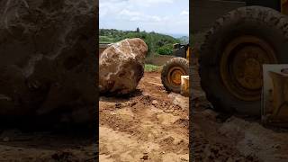 Amazingly !! Gravel road periparation Big Stone Stock removal & Moving on Grader Machine only.