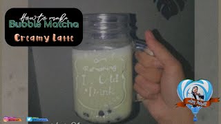 #bubble #bubblematcha #matchalatte #matcha Cara membuat minuman Bubble Matcha Latte tanpa blender