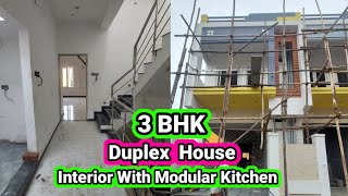 House tour 3 bhk Semi Independent Duplex House for sale in chennai | Interior with Modular Kitchen