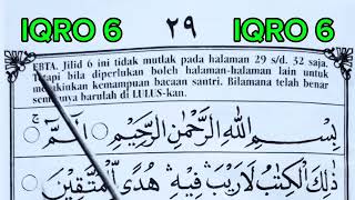 cara sangat mudah mengaji alquran khusus pemula metode iqro dibaca pelan | iqra jilid 6 halaman 29