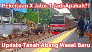 Pekerjaan Jalur 1 Stasiun Tanah Abang Fondasi Besi Semakin Banyak Papasan Railink