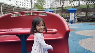 Learning roller blade, and playing around neighbourhoods playgrounds.