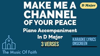 MAKE ME A CHANNEL OF YOUR PEACE Hymn Piano Accompaniment [Karaoke Lyrics Onscreen]