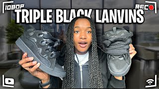 UNBOXING “TRIPLE BLACK” LANVIN CURB SNEAKERS! + ON FEET!