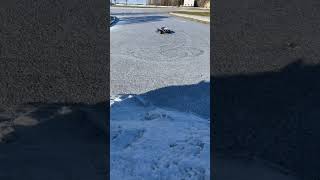 Rc car drifting on ice #shorts #traxxas #rccar