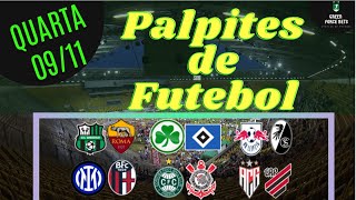 PALPITES DE APOSTAS DE FUTEBOL PARA O DIA 09/11/2022 (QUARTA)!!! CONFIRA AGORA MESMO!