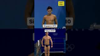 Tom Daley Tokyo 2020 vs Singapore 2010 Diving