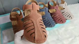 Fashionable Womens Wedge Sandals - Comfortable Platform Heels with Secure Ankle Straps