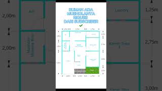 Desain Rumah ukuran 7,5x8,5 Meter ada Musholanya Riques dari Subscriber ✔ #rumah  #shorts  #desain