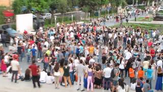 People dance in Yerevan